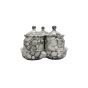 Khurja Pottery Jar + Tray Black Grey 3+1| Hand painted | Kitchen ware | Home Décor | Black and Grey