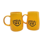 Khurja Pottery Milk Mug Chimni Wt Yellow Clr Set Of 2 || Saras Aajeevika