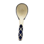 Khurja Pottery Serving Spoon Rnd Wht + Blu Clr 9" || Saras Aajeevika