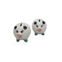 Khurja Pottery Piggy Bank White Small (So2) | Khurja Pottery Piggy Bank | Hand painted | Kitchen ware | Home Décor | White