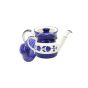 Khurja Pottery Tea Pot White Blue Leaf Murli| Hand painted | Kitchen ware | Home Décor | White and Blue