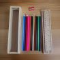 Wooden Colour Pencil Box | education kit for Kids | Handmade pencil box
