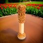 Wooden Ashoka Piller 14" || 14 inch || Office Decorative Item || Natural Color || Saras Aajeevika