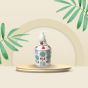 KHURJA POTTERY Dispenser Big White Sky Blue Flower | Hand Paited Ceramic Liquid Soap Dispenser with Pump| Bathroom Liquid Soap Dispenser |Kitchen Liquid Soap Dispenser