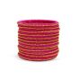 Silk Thread Bangles Ball Chain Design || Set of 12 || Pink || Saras Aajeevika