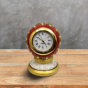 Handcrafted Marble Table Clock | Decorative Timepiece | Rajasthani Art | Home & Office Decor | 3 Inch