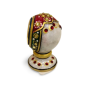 Handcrafted Marble Table Clock | Decorative Timepiece | Rajasthani Art | Home & Office Decor | 3 Inch | Red Color