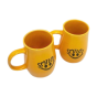 Khurja Pottery Milk Mug Chimni Wt Yellow Clr Set Of 2 || Saras Aajeevika