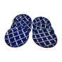Khurja Pottery Full-Size Dinner Plates – Set of 6 (Blue, 11")