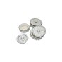 Khurja Pottery Donga 3Pc set Line 8| Hand painted | Kitchen ware | Home Décor | White and Grey
