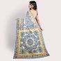 Madhubani Painting Tasar Silk Saree || Light Brown || Saras Aajeevika