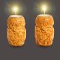 Wooden Candle Stand Elephant 2.5 *4" (Set of 2) || Natural Color || Saras Aajeevika