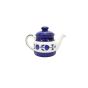 Khurja Pottery Tea Pot White Blue Leaf Murli| Hand painted | Kitchen ware | Home Décor | White and Blue