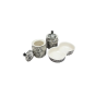 Khurja Pottery Jar + Tray Grey 3D 2+1