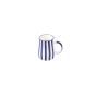 Khurja Pottery Milk Mug Painting Blue Line Flask Shape So2|Ceramic Cup | Microwave Safe | Hand painted | Kitchen ware
