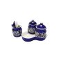 Khurja Pottery Jar and Tray Blue Mugal Painting 3+1 set | Handmade Kitchenware | Blue