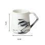 Mug Italian Jug Shape White So2|Ceramic Cup | Microwave Safe | Hand painted | Kitchen ware | Home Décor |White