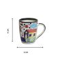 Khurja Pottery Milk Mug Multicolour (Set of 2) || Saras Aajeevika