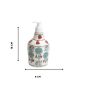 KHURJA POTTERY Dispenser Big White Sky Blue Flower | Hand Paited Ceramic Liquid Soap Dispenser with Pump| Bathroom Liquid Soap Dispenser |Kitchen Liquid Soap Dispenser