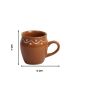 Khurja Pottery Kullhad with Handle| Handcrafted Glossy Ceramic Kulhad with Handle Teracotta/Brown Colour|Handmade kulhad Set of 6Pcs |Kulhad Chai|Handmade kulhad Coffee Mug