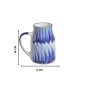 Khurja Pottery Milk Mug Chimni Blu Clr Wt Wht Line Set Of 2 || Saras Aajeevika
