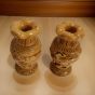 Wooden Flower Pot 4" Elephant Design (Set of 2 ) || Natural Color || Saras Aajeevika