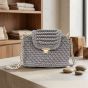 Handcrafted Macramé Sling Bag || Grey Color || Saras Aajeevika