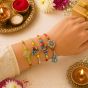 Family Rakhi (Bhaiya Bhabhi + 2 Kids ) Type-4 || Set of 4 || Saras Aajeevika