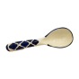 Khurja Pottery Serving Spoon Rnd Wht + Blu Clr 9" || Saras Aajeevika