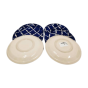 Khurja Pottery Plate  Blu Clr 6Pc 7.5" || Saras Aajeevika