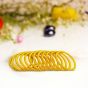 Silk Thread Bangles Ball Chain Design || Set of 12 ||  Yellow || Saras Aajeevika