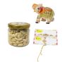Bhaiya Bhabhi Rakhi Gift Box with Cashew & Marble Elephant || Rakhi Special Gift Box || Saras Aajeevika