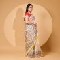 Chanderi Phulkari Saree || 6.5 meter with Blouge || Off White || Saras Aajeevika