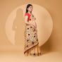Chanderi Phulkari Saree || 6.5 meter with Blouge ||| Light Orange Color || Saras Aajeevika