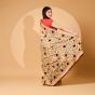 Chanderi Phulkari Saree || 6.5 meter with Blouge ||| Light Orange Color || Saras Aajeevika