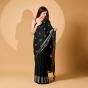 Handloom Cotton Silk Black Kasuti Saree with Blouse || 6.8 Mtr || Saras Aajeevika