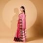 Handloom Pure Cotton Nach Mayuri Saree with Blouse || 6.8 Mtr || Pink Color || Saras Aajeevika