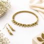 Dhokra Brass Choker Necklace Set with Conical Pendant & Earrings || Size 6.3 inch || Saras Aajeevika