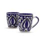 Khurja Pottery Mugal Painting Milk Mug Blue SO2 || Saras Aajeevika