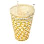 SARAS Aajeevika, Handcrafted | Goat Leather Hand painted Lamp | SHG Product | Andhra Pradesh | Leather Work | Yellow Colour | 8