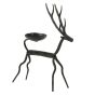 Handcrafted Wrought Iron Deer Candle Holder – Black | Decorative Showpiece by Pawita SHG, Chhattisgarh | Saras Aajeevika | 125g