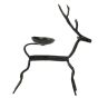 Handcrafted Wrought Iron Deer Candle Holder – Black | Decorative Showpiece by Pawita SHG, Chhattisgarh | Saras Aajeevika | 125g