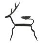 Handcrafted Wrought Iron Deer Candle Holder – Black | Decorative Showpiece by Pawita SHG, Chhattisgarh | Saras Aajeevika | 125g