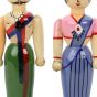 Traditional Wooden Thanjavur Couple Dolls – Handcrafted Indian Art