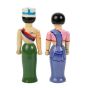 Traditional Wooden Thanjavur Couple Dolls – Handcrafted Indian Art