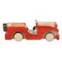 Handcrafted Wooden Vintage Toy Car – Red & Natural Finish