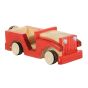 Handcrafted Wooden Vintage Toy Car – Red & Natural Finish