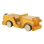Handcrafted Wooden Vintage Toy Car – Yellow & Natural Finis