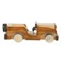 Handcrafted Wooden Vintage Toy Car – Brown & Natural Finis