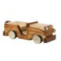 Handcrafted Wooden Vintage Toy Car – Brown & Natural Finis